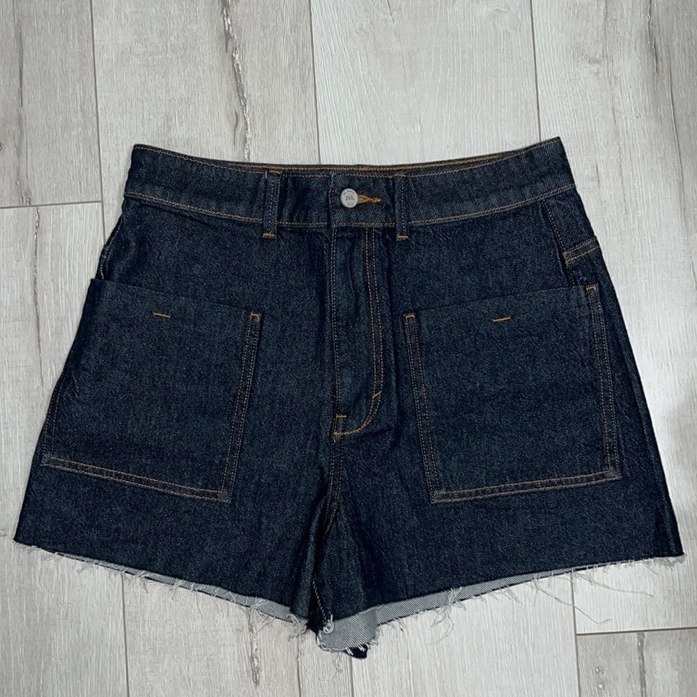 Blue Denim Highwaisted Jean Shorts
